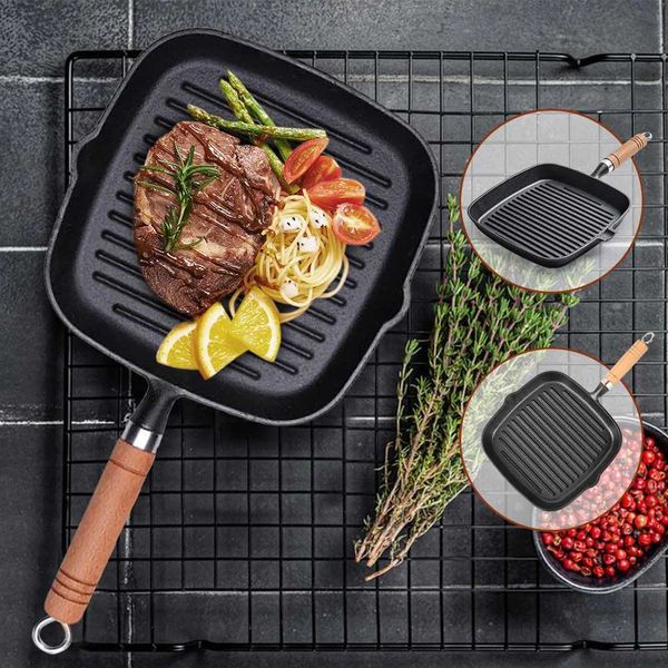 Cast Iron 7.4/9.1/9.25 Inch Grill Pan with